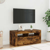 Räucher-Eiche TV-Lowboard mit LED-Beleuchtung Sanaa 90x35x40cm