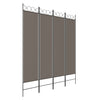 Anthrazitfarbener Raumteiler Ancea 160x200cm (4-teiliger Stoff)