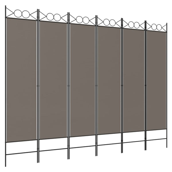 Antrasiitti tilanjakaja Ancea 240x200cm (6-paneelinen kangas)