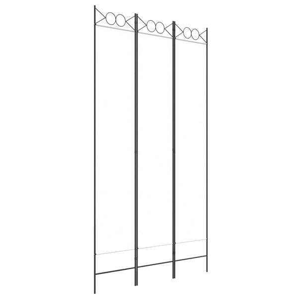 Weißer Raumteiler Ancea 120x220cm (3-teiliger Stoff)