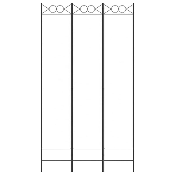 Weißer Raumteiler Ancea 120x220cm (3-teiliger Stoff)