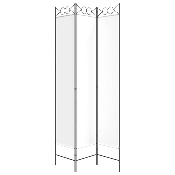 Weißer Raumteiler Ancea 120x220cm (3-teiliger Stoff)