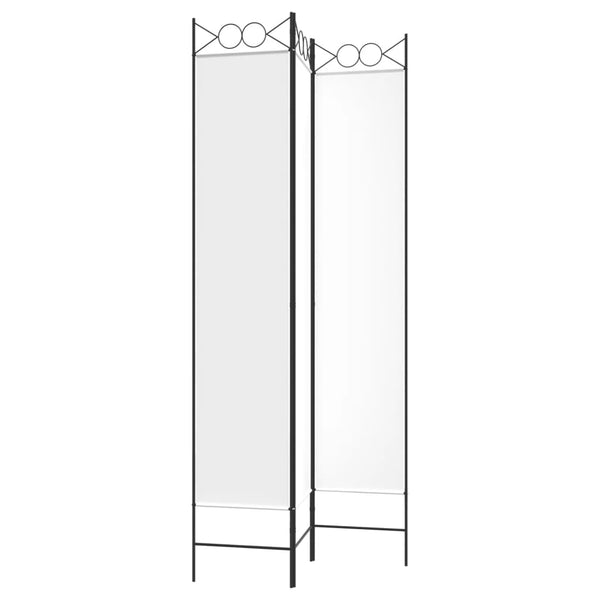 Weißer Raumteiler Ancea 120x220cm (3-teiliger Stoff)