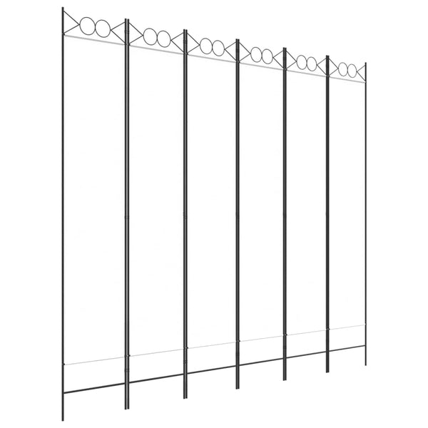 Weißer Raumteiler Ancea 240x220cm (6-teiliges Stoffelement)