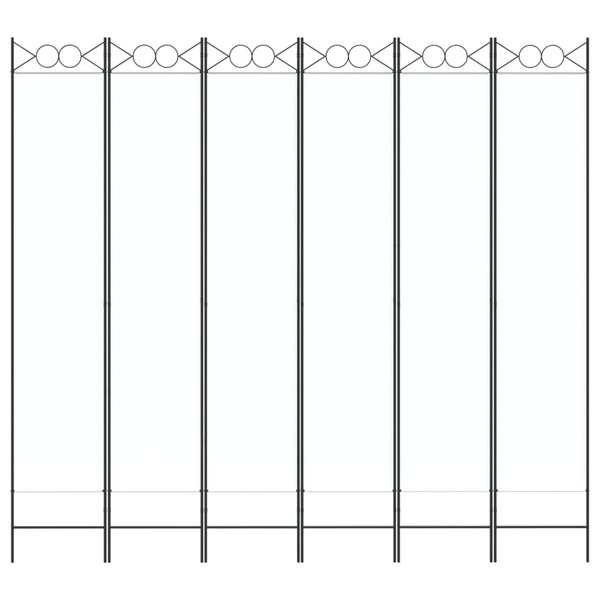 Weißer Raumteiler Ancea 240x220cm (6-teiliges Stoffelement)