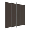 Raumteiler Radife, braun, 200x200cm (4-teilig, Stoff)