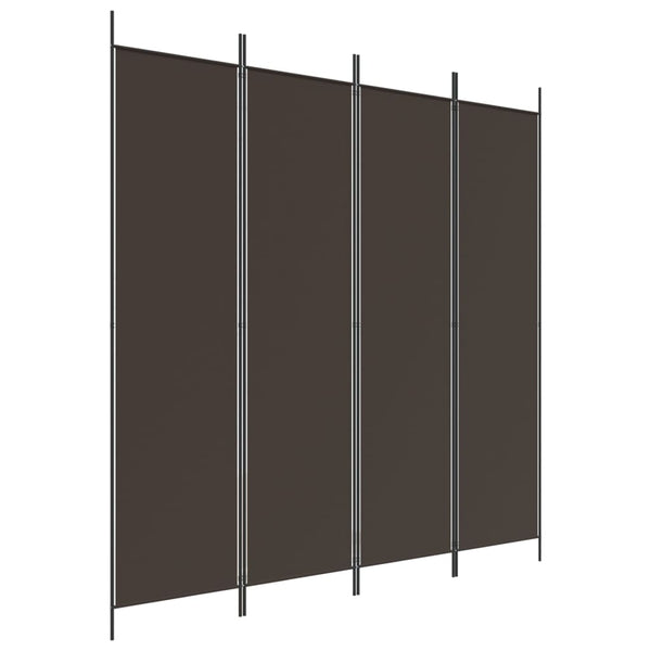 Raumteiler Radife, braun, 200x200cm (4-teilig, Stoff)