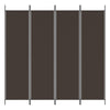 Raumteiler Radife, braun, 200x200cm (4-teilig, Stoff)