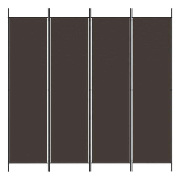 Raumteiler Radife, braun, 200x200cm (4-teilig, Stoff)