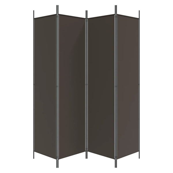 Raumteiler Radife, braun, 200x200cm (4-teilig, Stoff)