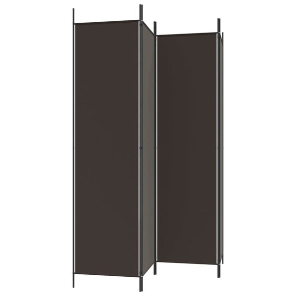 Raumteiler Radife, braun, 200x200cm (4-teilig, Stoff)