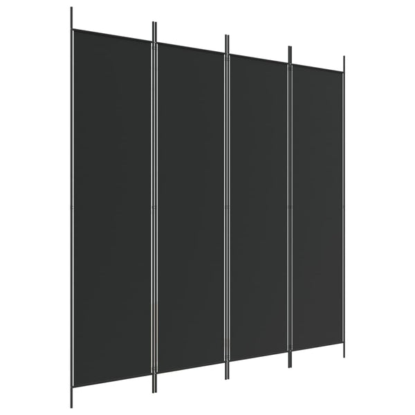 Musta paneelinen tilanjakaja Radife 200x200cm (kangas)