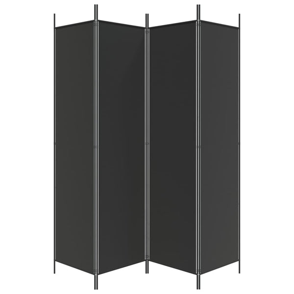 Musta paneelinen tilanjakaja Radife 200x200cm (kangas)