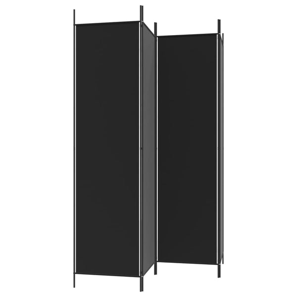 Musta paneelinen tilanjakaja Radife 200x200cm (kangas)