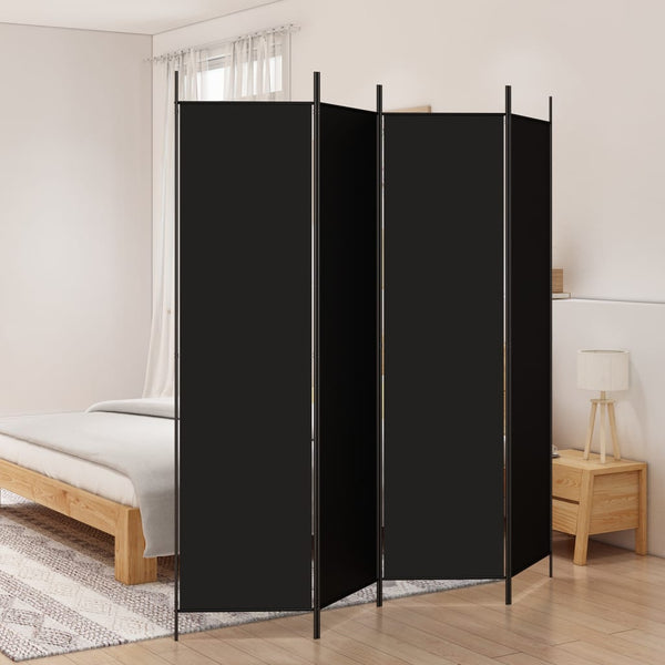 Musta paneelinen tilanjakaja Radife 200x200cm (kangas)