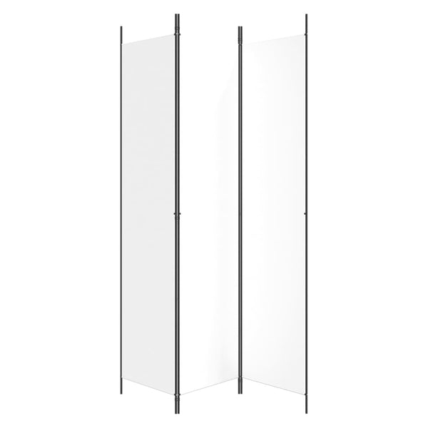 Weißer Raumteiler Kellen 150x220cm (3-teilig, Stoff)