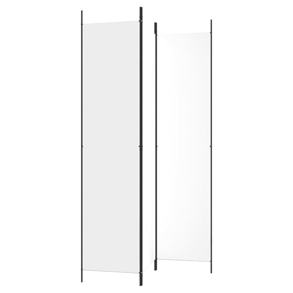 Weißer Raumteiler Kellen 150x220cm (3-teilig, Stoff)