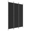 Schwarzer Raumteiler Kellan 150x220cm (3-teiliger Stoff)
