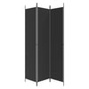 Schwarzer Raumteiler Kellan 150x220cm (3-teiliger Stoff)
