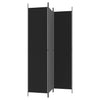 Schwarzer Raumteiler Kellan 150x220cm (3-teiliger Stoff)