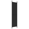 Schwarzer Raumteiler Kellan 150x220cm (3-teiliger Stoff)