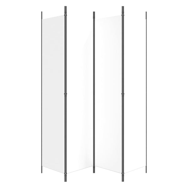 Weißer Raumteiler Kellan 200x220cm (4-teiliger Stoff)