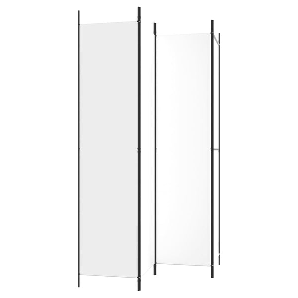 Weißer Raumteiler Kellan 200x220cm (4-teiliger Stoff)