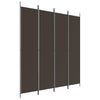 Brauner Raumteiler Kellan 200x220cm (4-teilig, Leinwand)