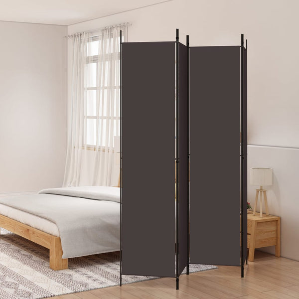 Brauner Raumteiler Kellan 200x220cm (4-teilig, Leinwand)