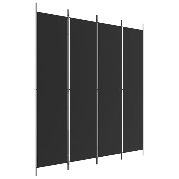 Musta tilanjakaja Kellan 200x220cm (4-paneelinen kangas)