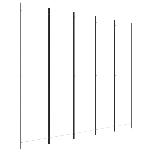 Weißer Raumteiler Kellan 250x220cm (5-teiliger Stoff)