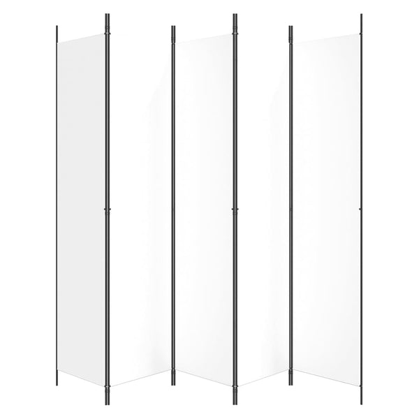 Weißer Raumteiler Kellan 250x220cm (5-teiliger Stoff)