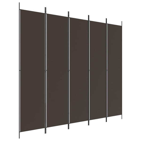 Brauner Raumteiler Kellan 250x220cm (5-teilig, Stoff)