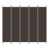 Brauner Raumteiler Kellan 250x220cm (5-teilig, Stoff)