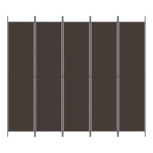 Brauner Raumteiler Kellan 250x220cm (5-teilig, Stoff)