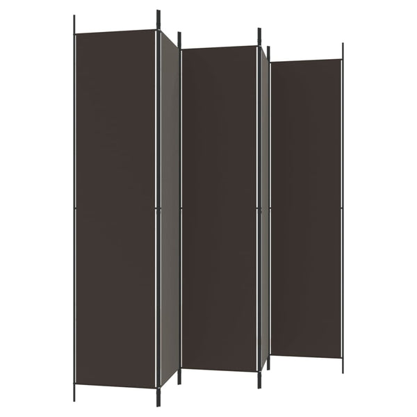Brauner Raumteiler Kellan 250x220cm (5-teilig, Stoff)