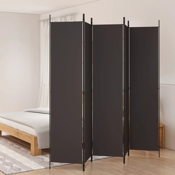 Brauner Raumteiler Kellan 250x220cm (5-teilig, Stoff)