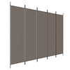 Anthrazit Raumteiler Kellan 250x220cm (5-teiliger Stoff)