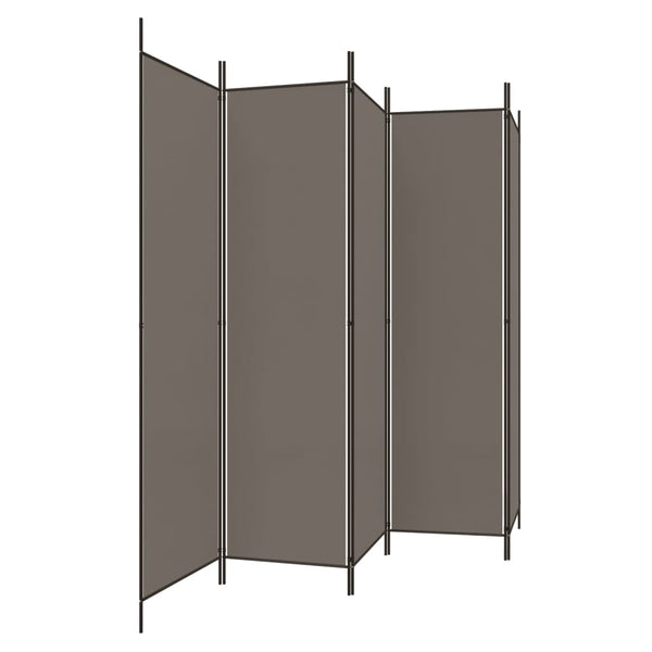 Anthrazit Raumteiler Kellan 250x220cm (5-teiliger Stoff)