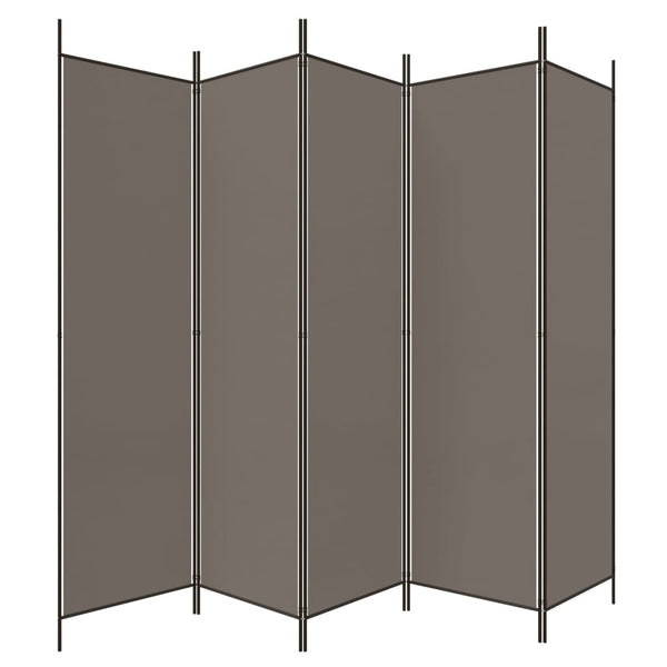 Anthrazit Raumteiler Kellan 250x220cm (5-teiliger Stoff)