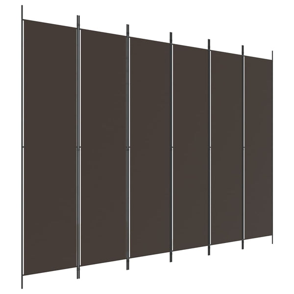 Brauner Raumteiler Kellan 300x220cm (6-teilige Leinwand)