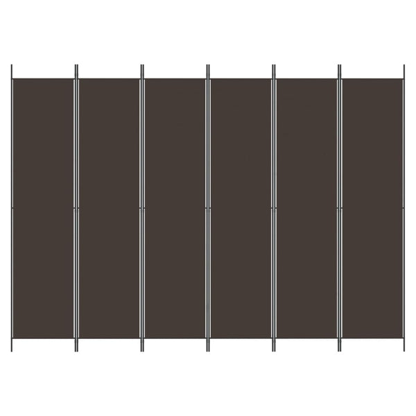 Brauner Raumteiler Kellan 300x220cm (6-teilige Leinwand)