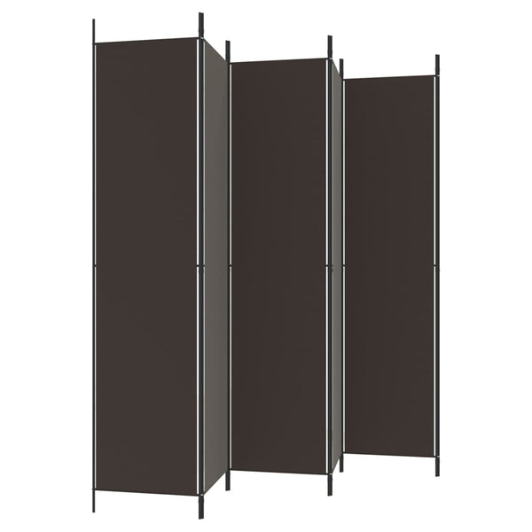 Brauner Raumteiler Kellan 300x220cm (6-teilige Leinwand)