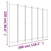 Brauner Raumteiler Kellan 300x220cm (6-teilige Leinwand)