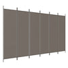 Anthrazitfarbener Raumteiler Kellan 300x220cm (6-teiliger Stoff)