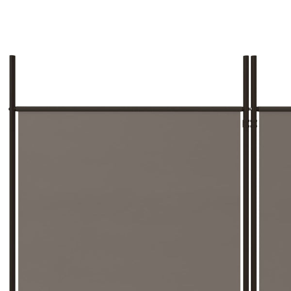 Anthrazitfarbener Raumteiler Kellan 300x220cm (6-teiliger Stoff)
