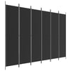 Schwarzer Raumteiler Kellan 300x220cm (6-teiliges Tuch)