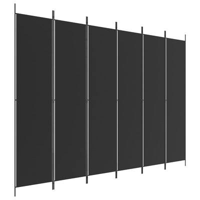 Schwarzer Raumteiler Kellan 300x220cm (6-teiliges Tuch)