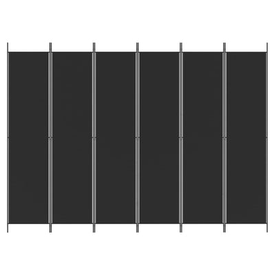 Schwarzer Raumteiler Kellan 300x220cm (6-teiliges Tuch)