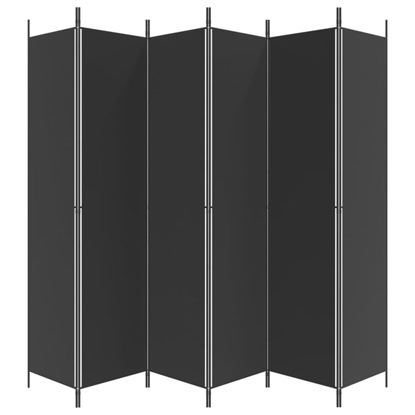 Schwarzer Raumteiler Kellan 300x220cm (6-teiliges Tuch)